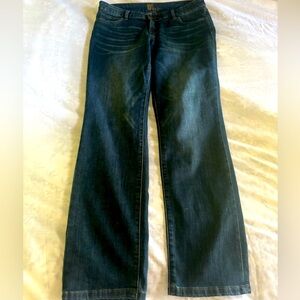 Kut from the Kloth medium wash straight leg distressed denim jeans size 8
